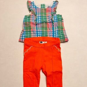 Janie and Jack girls outfit. Top and pants.